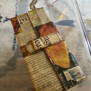 LA newspaper clutch purse